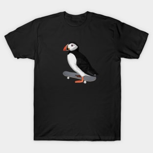 Puffin Bird Skateboard Birdwatcher Animal Biologist T-Shirt
